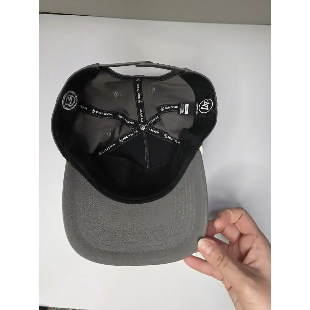 '47 Sacramento Kings Snapback Hat Gray White Golfer Trucker Rope NHL Cap